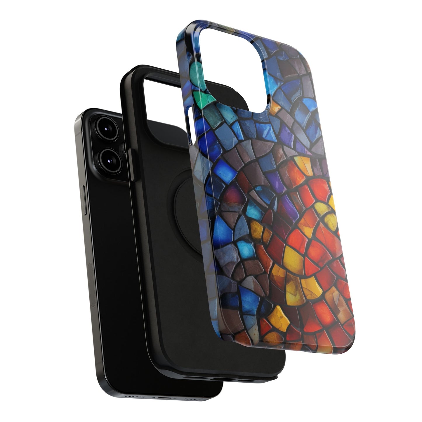 Stained Glass Impact-Resistant Phone Case, Colorful Phone Cover