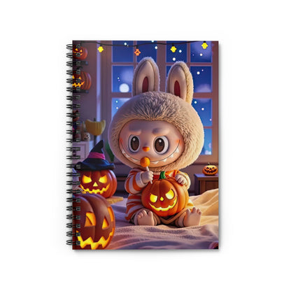 The Monsters Halloween Spiral Notebook 6"x8” – Cute Pumpkin Design