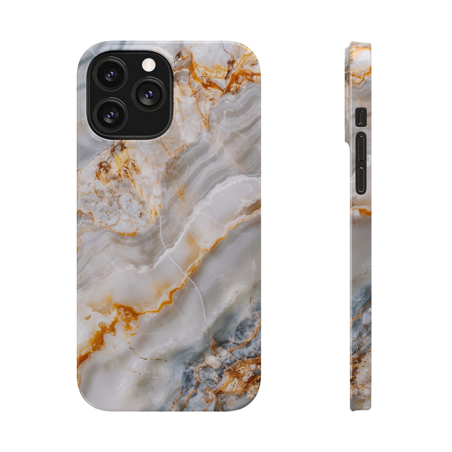 Pure Elegance Marble Slim Phone Cases, Modern Tech Decor