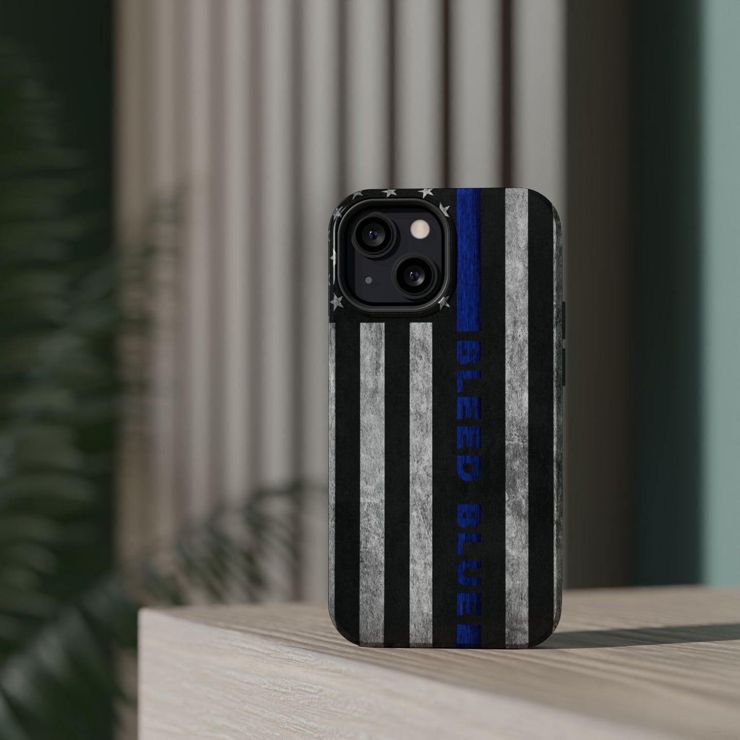 Police Magnetic Phone Cases, Bleed Blue