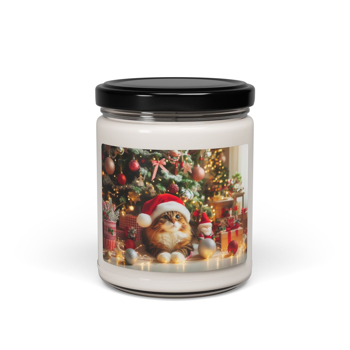 Christmas Kitty Scented Soy Candle, 9oz