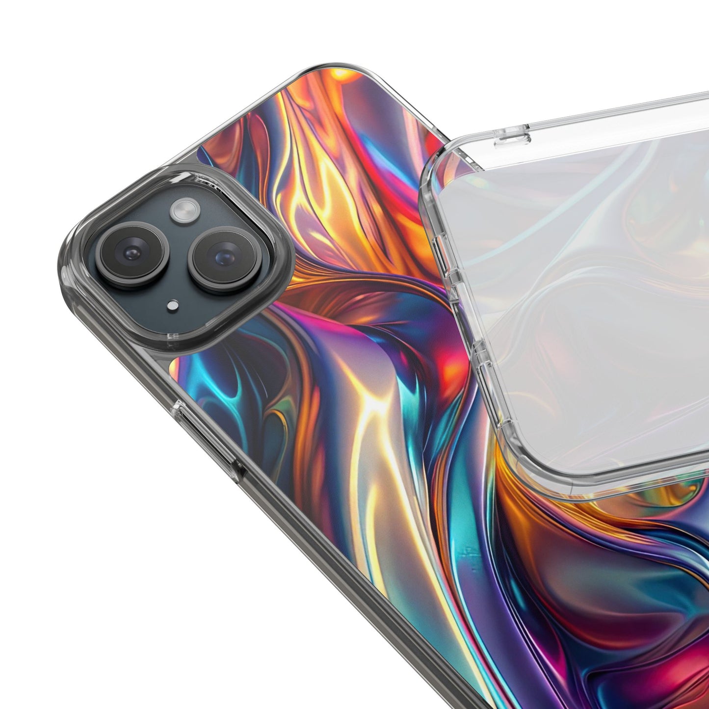 Colorful Clear Case for iPhone – Abstract Art Design