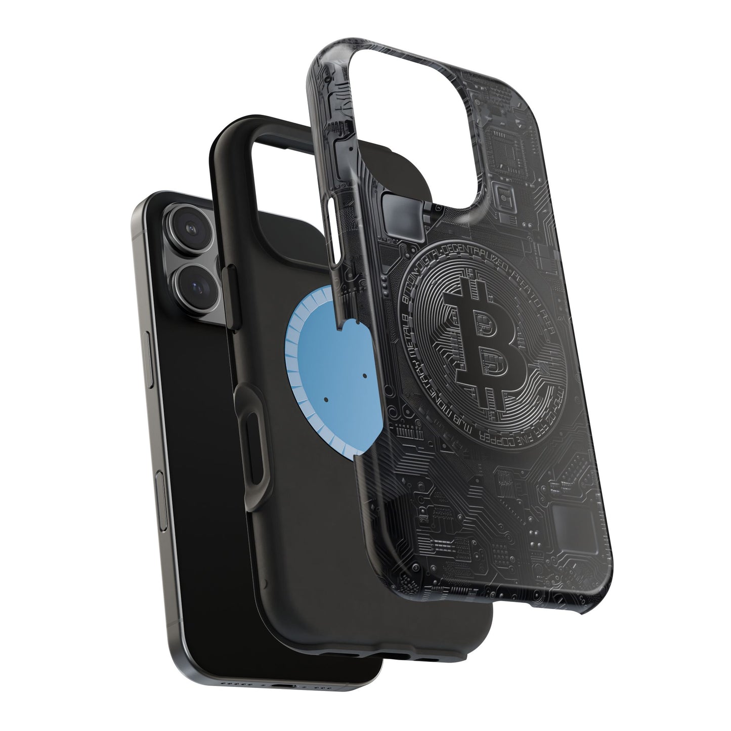 Black Bitcoin Magnetic iPhone Cases - Ideal for Tech Enthusiasts