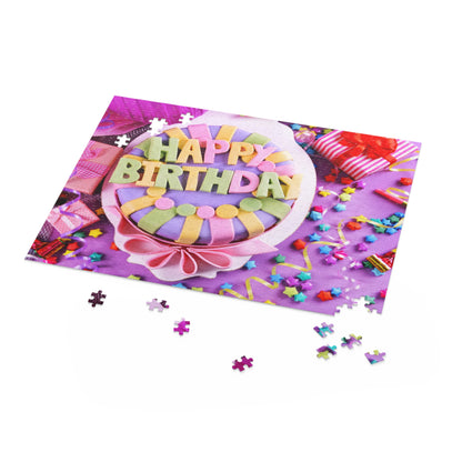 Happy Birthday Puzzle - Colorful 120/252/500-Piece Celebration Jigsaw