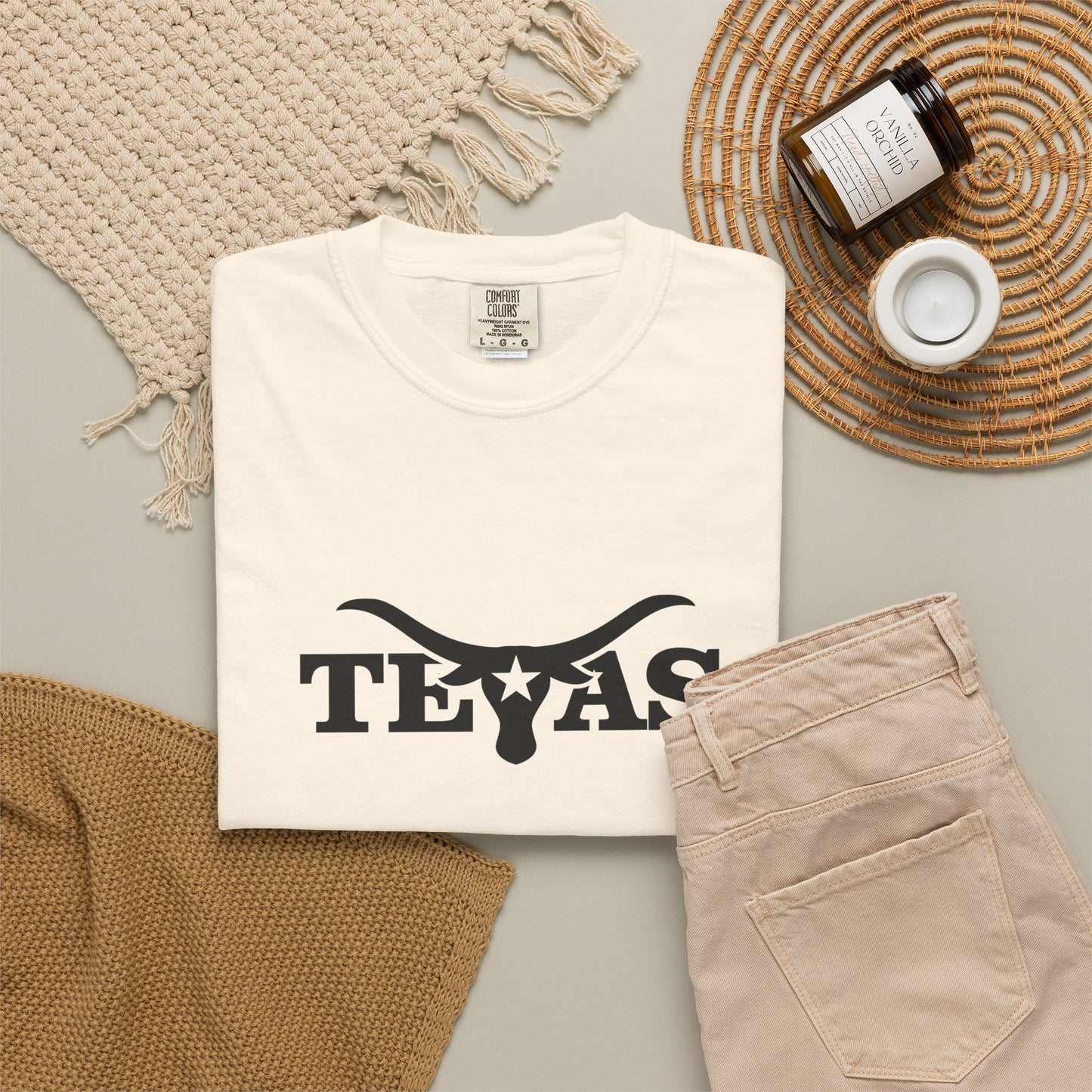 Texas Unisex Garment-Dyed T-Shirt - Cool Western Vibe for Everyday Wear