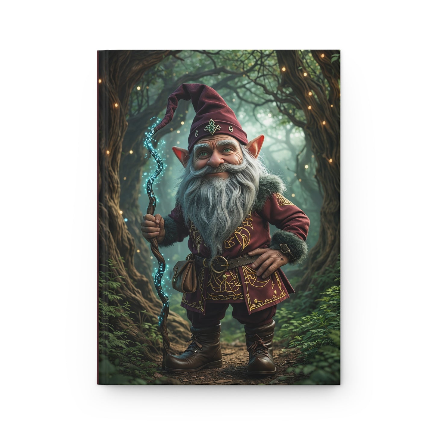 Enchanted Gnome Journal, Matte Hardcover Notebook for Dreamers and Fantasy Lovers