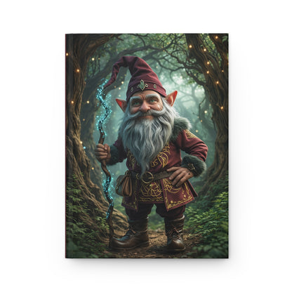 Enchanted Gnome Journal, Matte Hardcover Notebook for Dreamers and Fantasy Lovers
