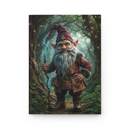 Enchanted Gnome Journal, Matte Hardcover Notebook for Dreamers and Fantasy Lovers