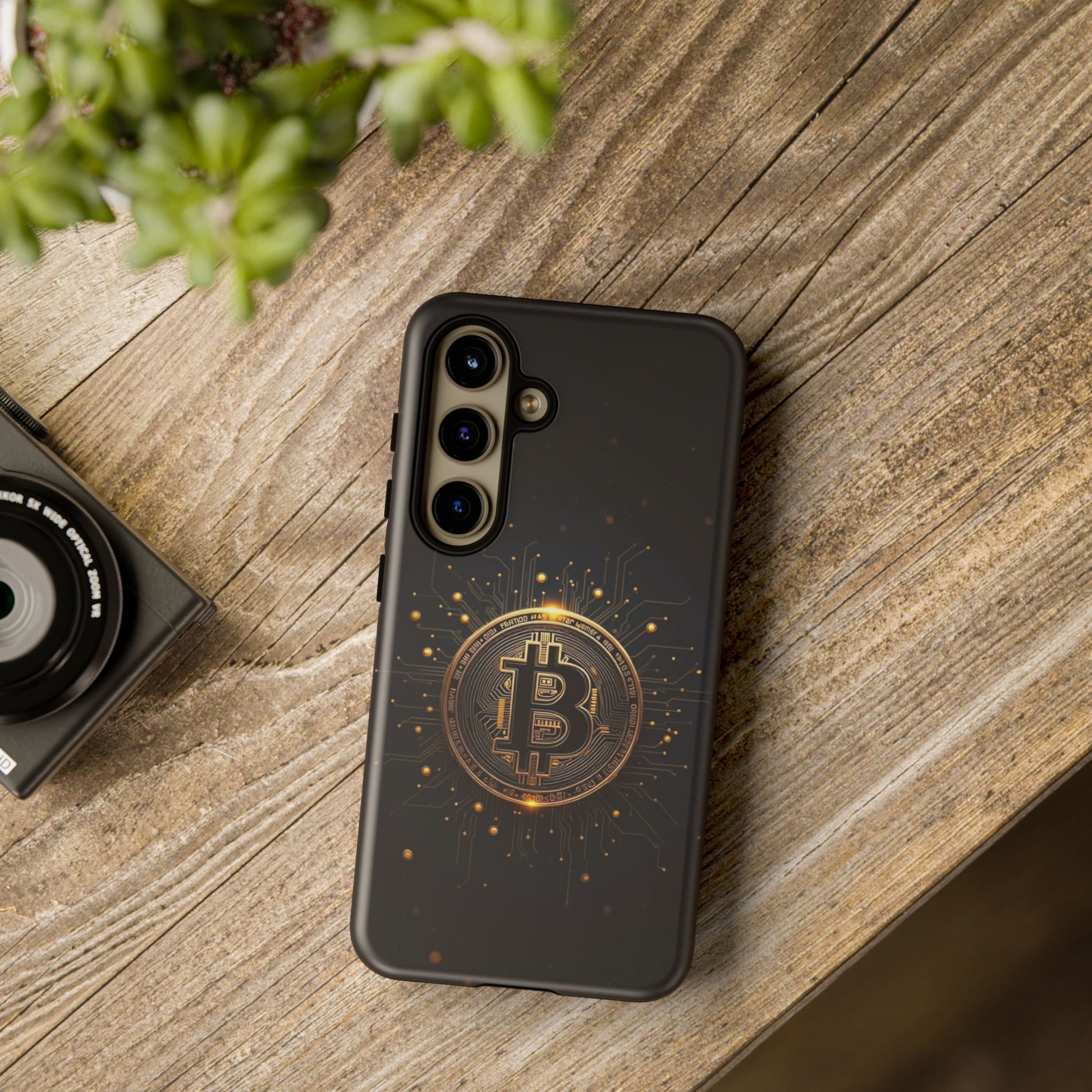 Bitcoin Samsung Tough Case for Smartphones, Crypto Lover Phone Accessory