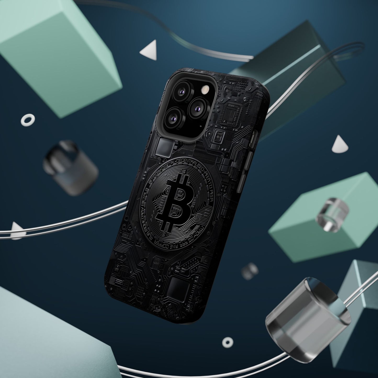 Black Bitcoin Magnetic iPhone Cases - Ideal for Tech Enthusiasts