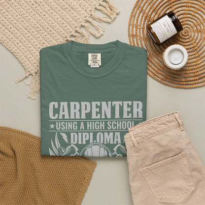 Carpenter T-Shirt - Unisex Garment-Dyed Tee for Skilled Trades
