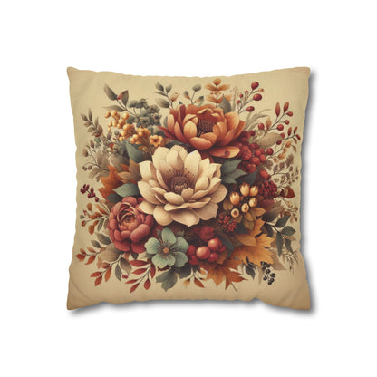 Autumn Bouquet Spun Polyester Square Pillowcase