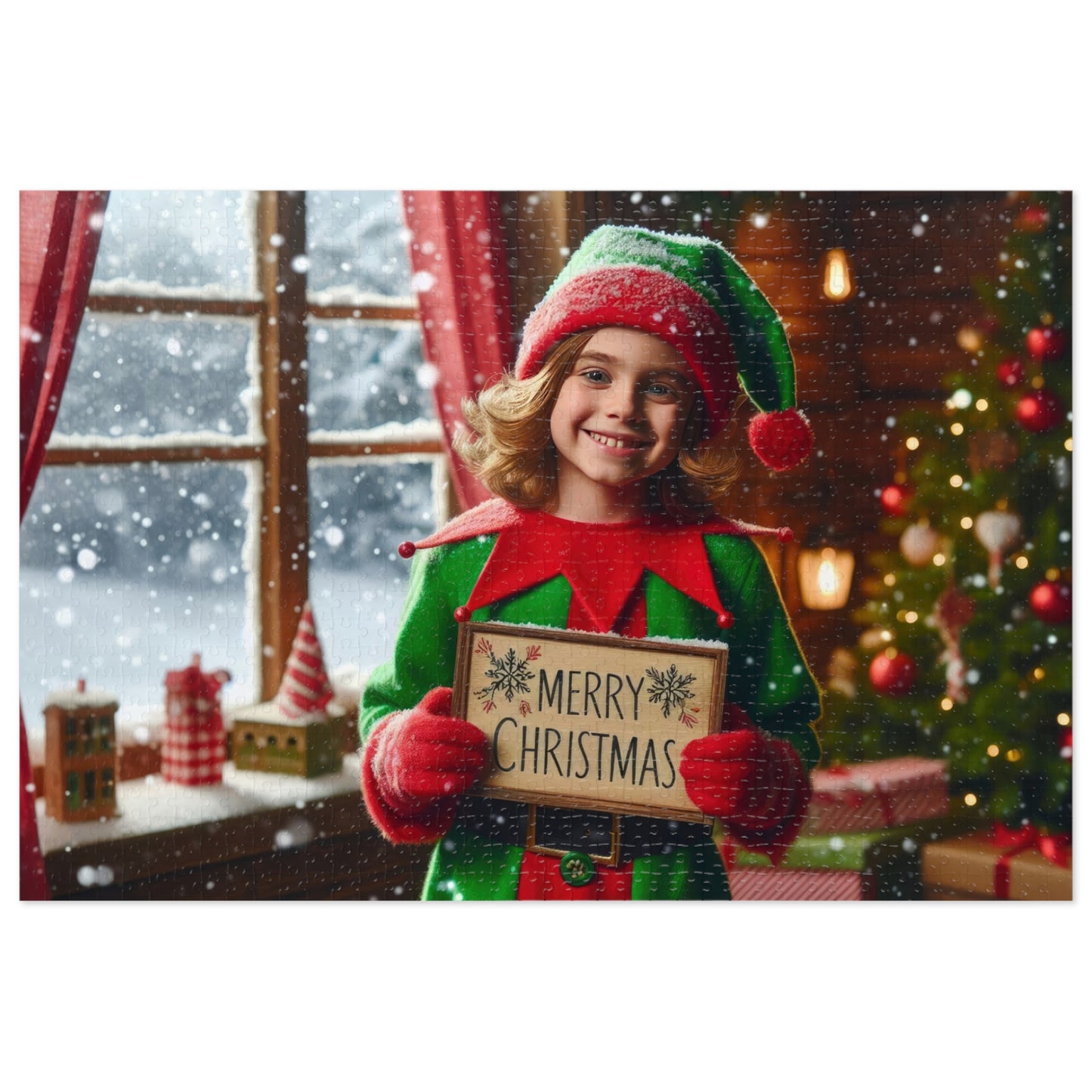 Merry Elf Wishes Jigsaw Puzzle 1000 pcs