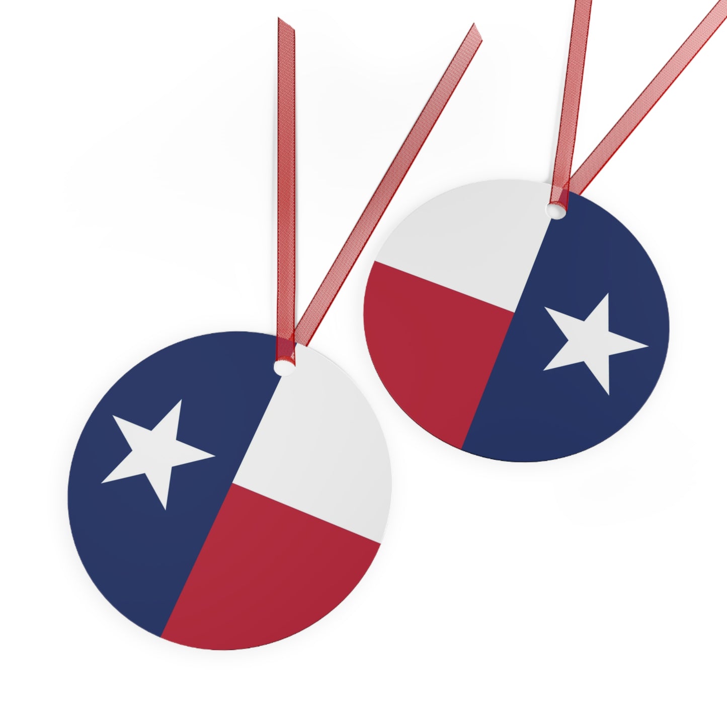 Lone Star Metal Ornaments, 2-Side Print