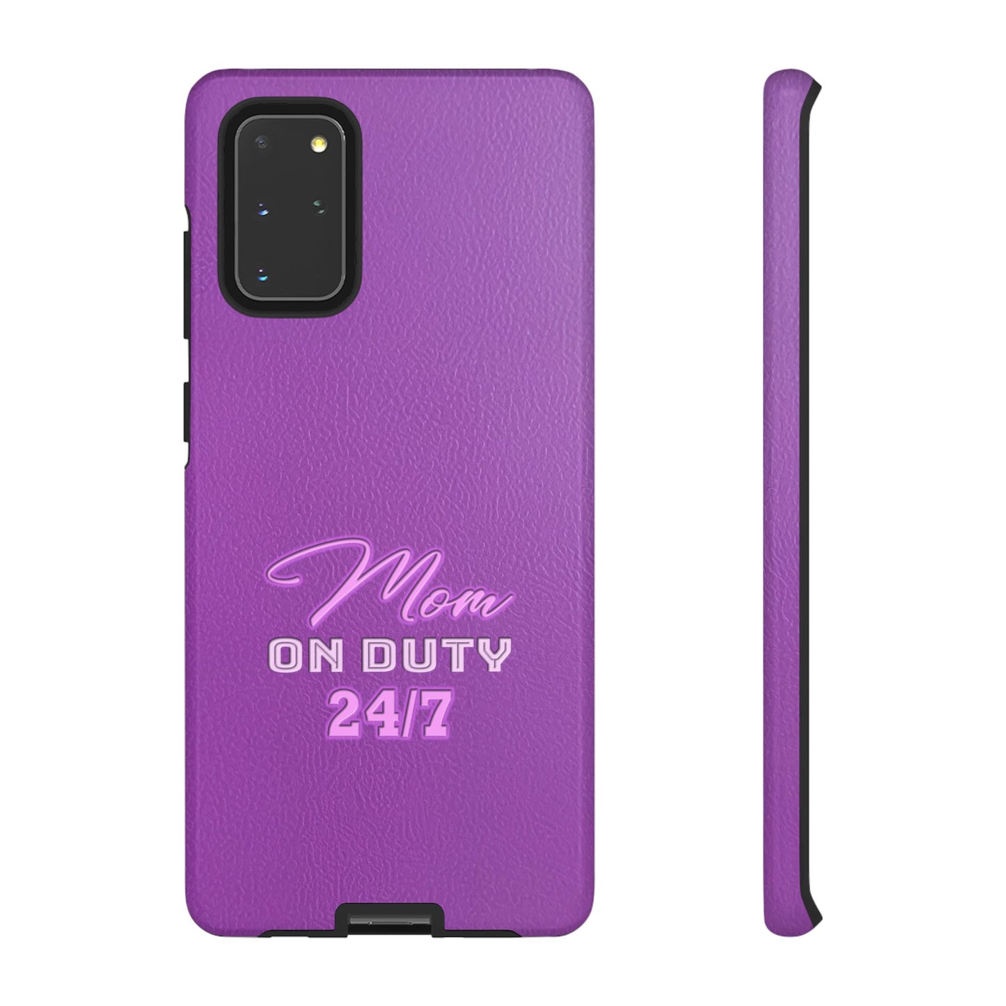 Mom On Duty Impact-Resistant Case, Purple Case for Mothers