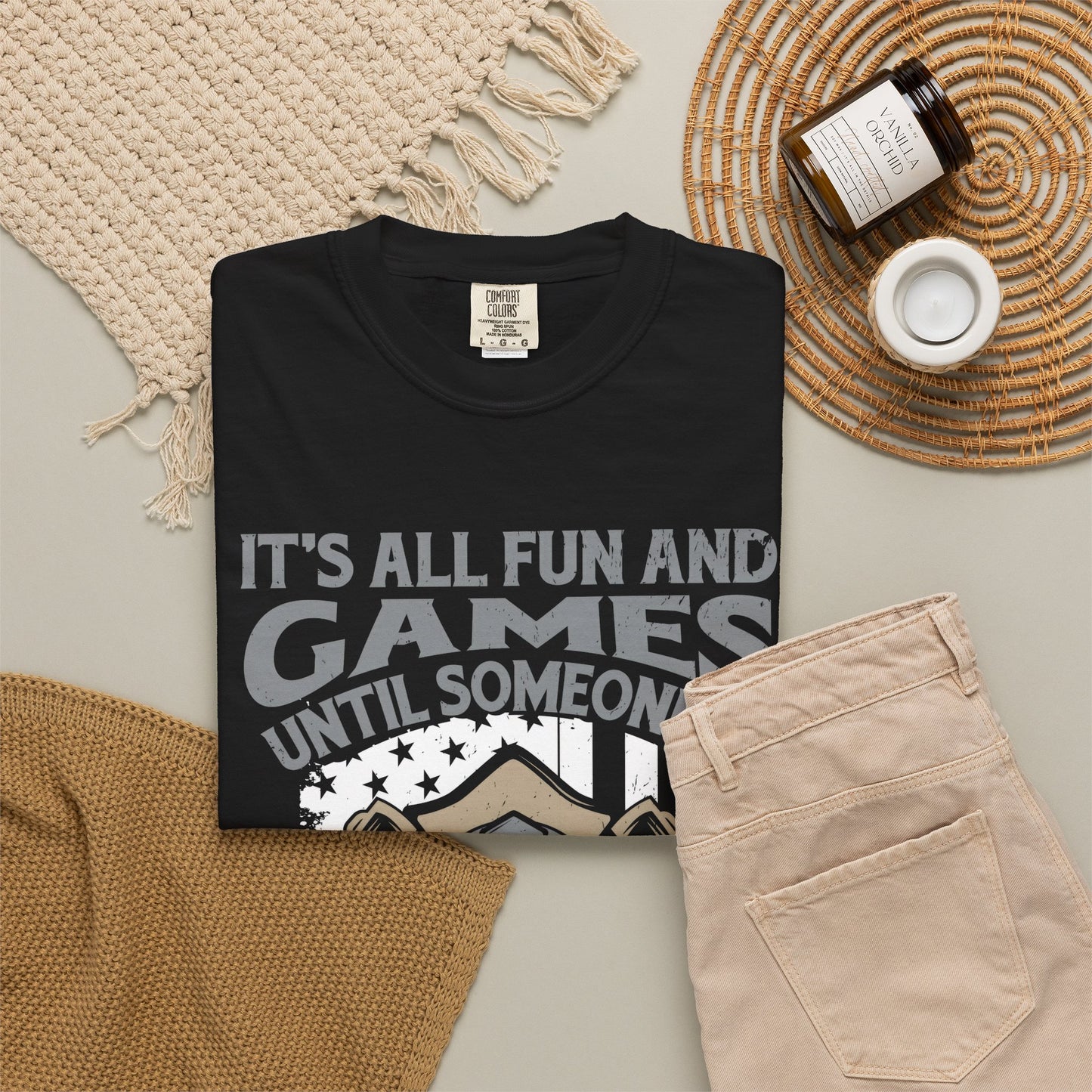 Unisex Garment-Dyed T-Shirt - Humorous Firefighter Design