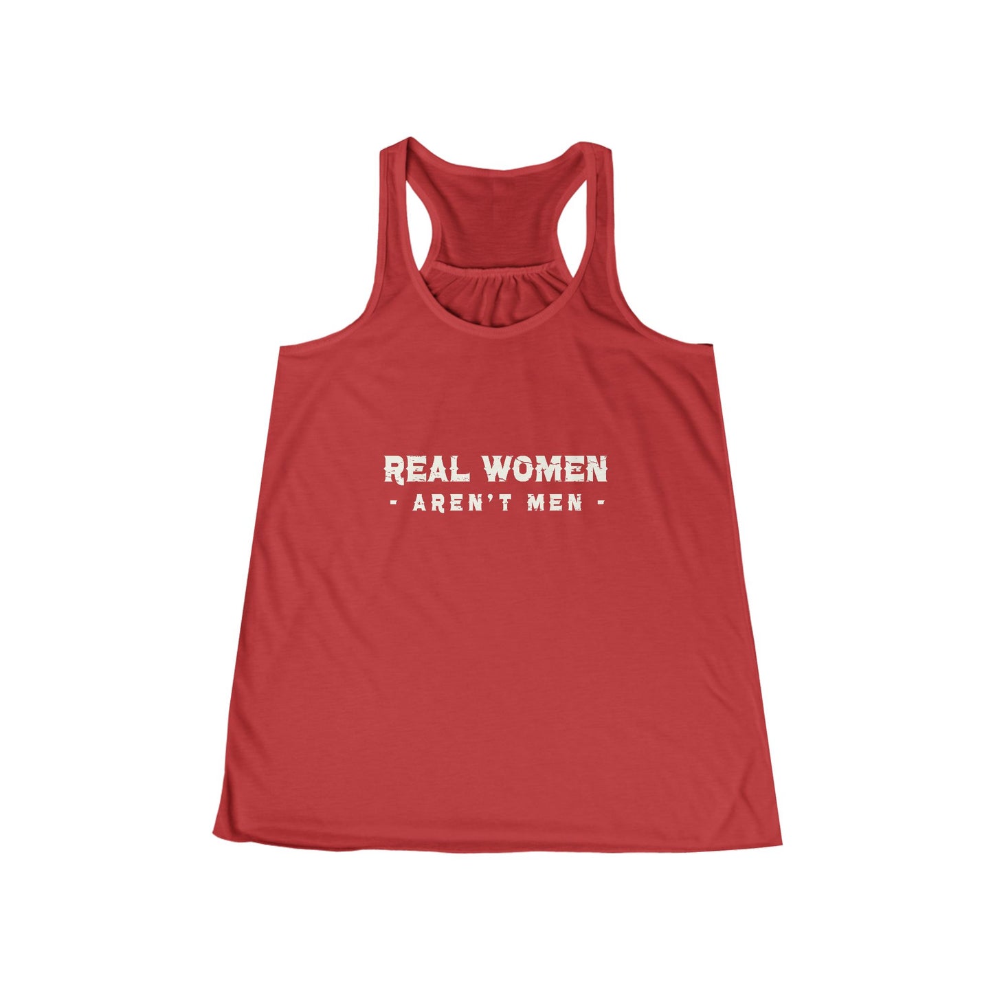 Real Women Women's Flowy Racerback Tank, 65% Polyester 35% Viscose