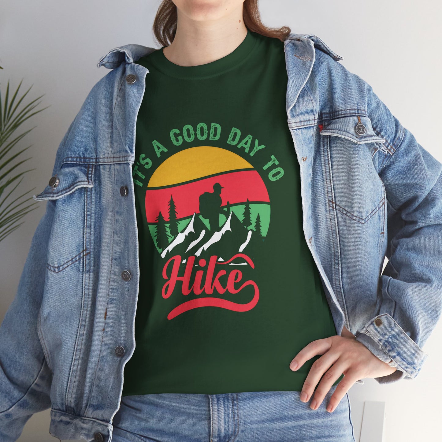 "It's a Good Day to Hike" Unisex Heavy Cotton Tee - Adventure Outdoor Shirt