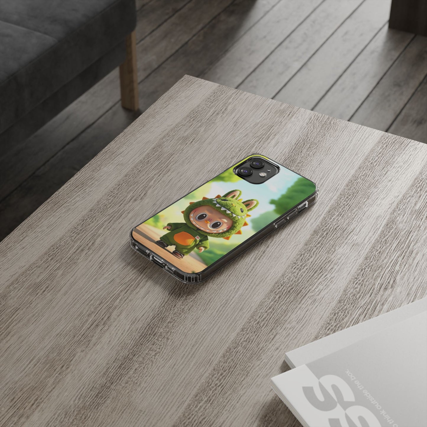 Copy of The Monsters Clear Case for iPhone Models – Playful Dinosaur Design