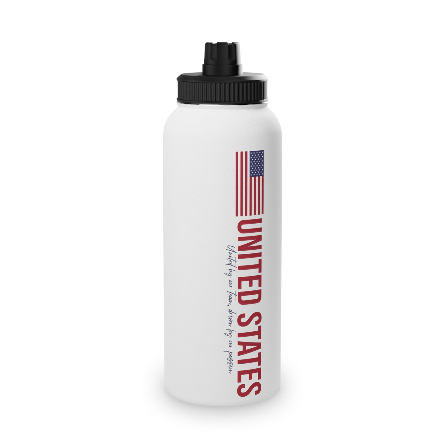 One Nation, One Dream Stainless Steel Water Bottle, Sports Lid