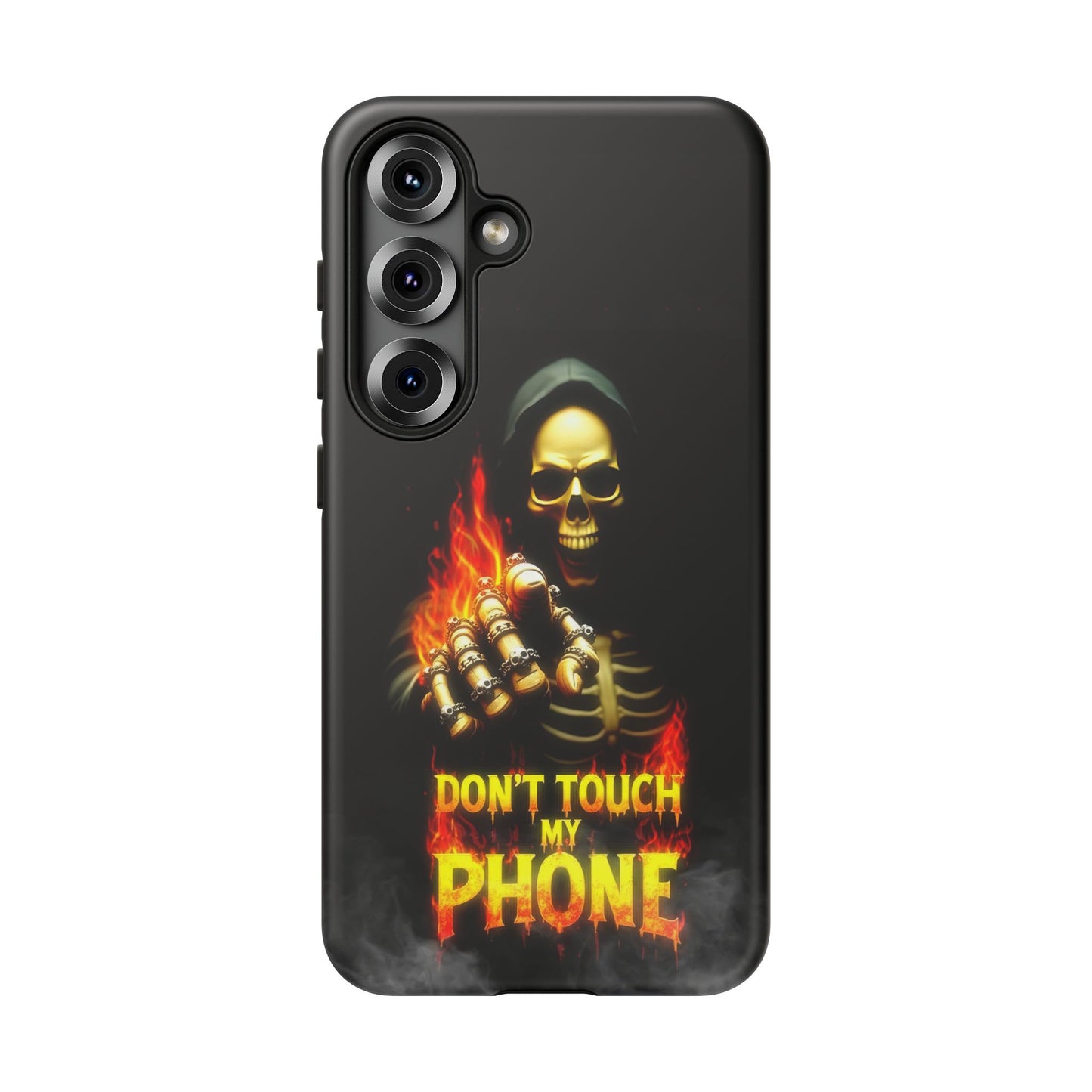 Skull Design Samsung Phone Case, Don't Touch My Phone Mobile Cover