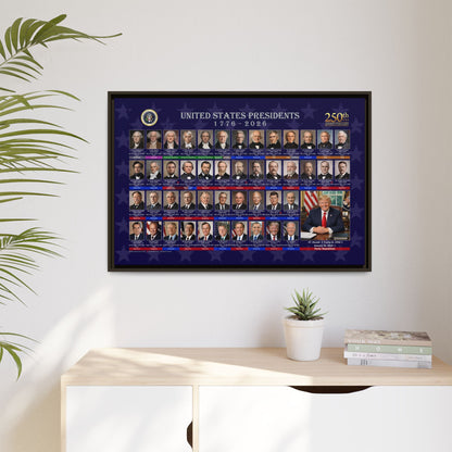 Presidential Portraits Canvas Art Print - US History Wall Decor