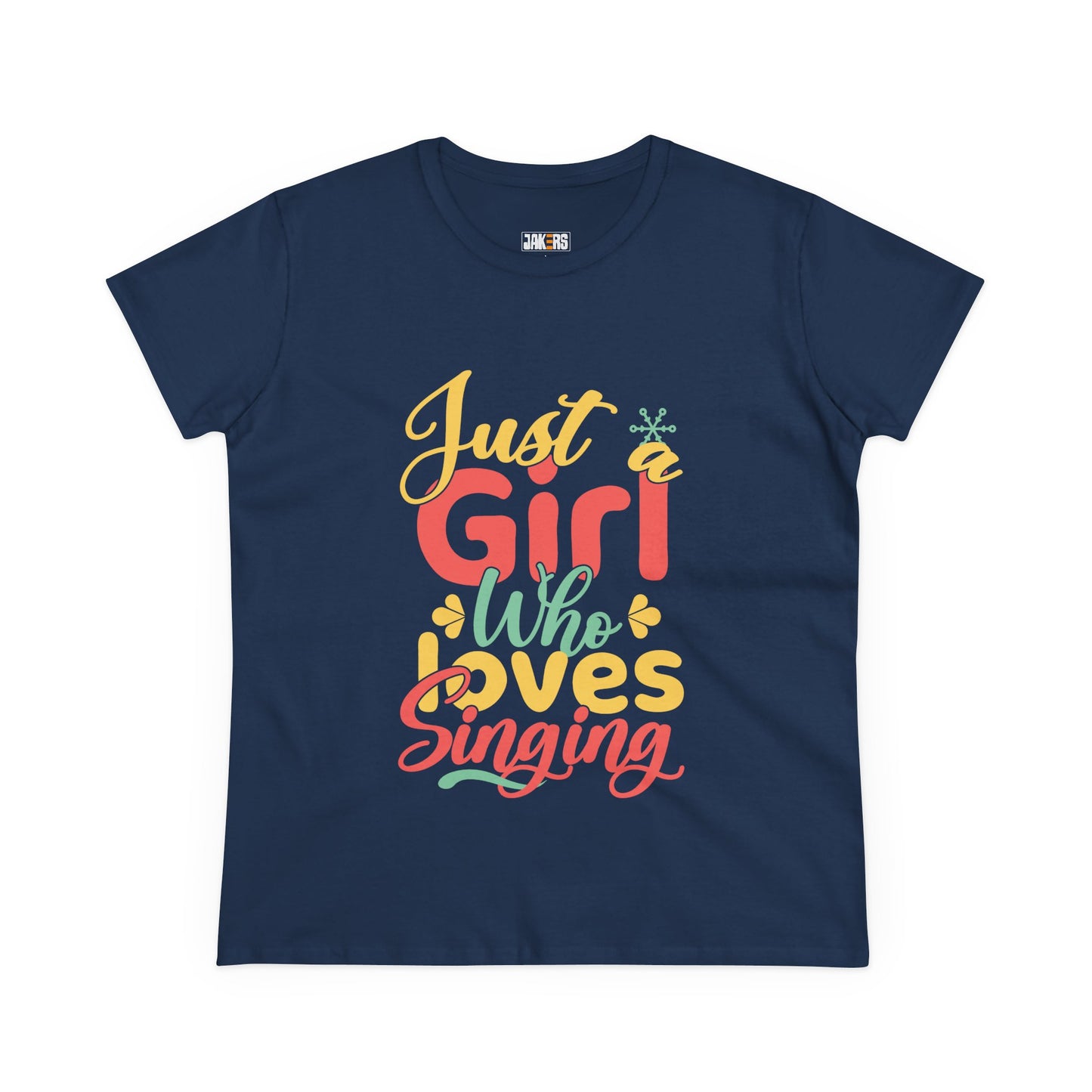 Just a Girl Who Loves Singing Tee - Women's Midweight Cotton T-Shirt