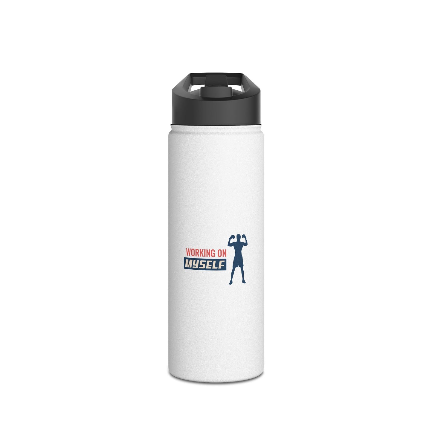 Working On Myself Stainless Steel Water Bottle, Standard Lid