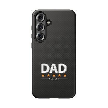 5-Star Dad Samsung Phone Case - Tough Black Cover for Father's Day