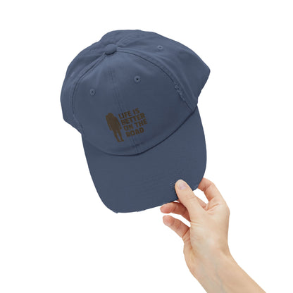Life Is Better On The Road Unisex Distressed Cap
