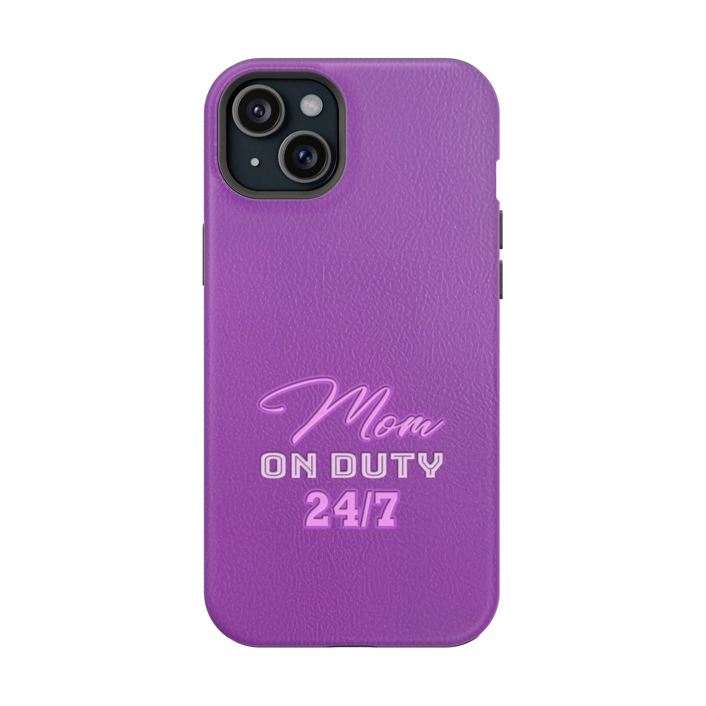 Mom On Duty Impact-Resistant Case, Purple Case for Mothers