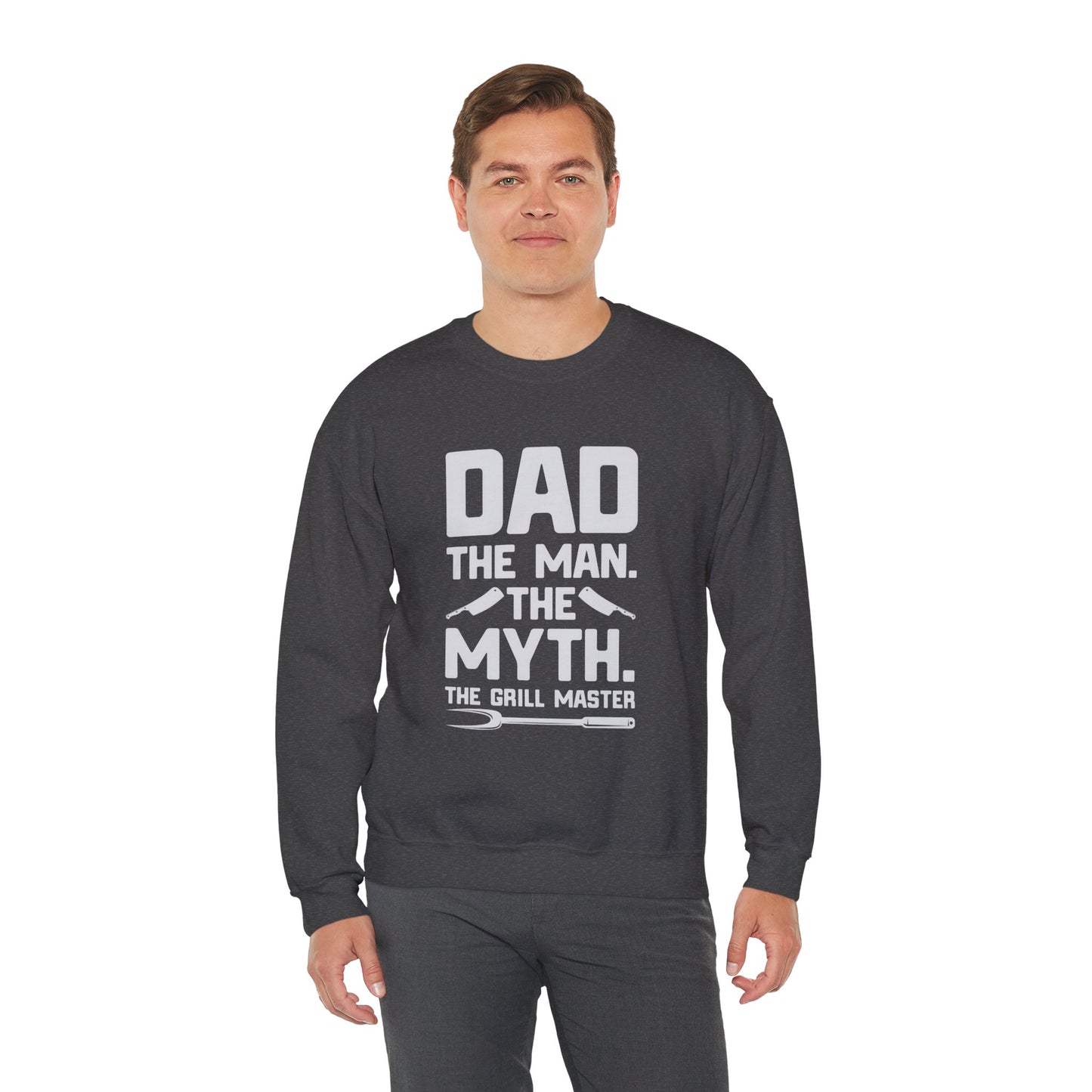 Dad The Man Myth Grill Master Crewneck Sweatshirt