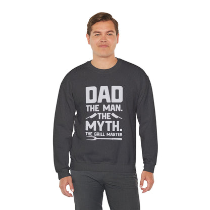 Dad The Man Myth Grill Master Crewneck Sweatshirt