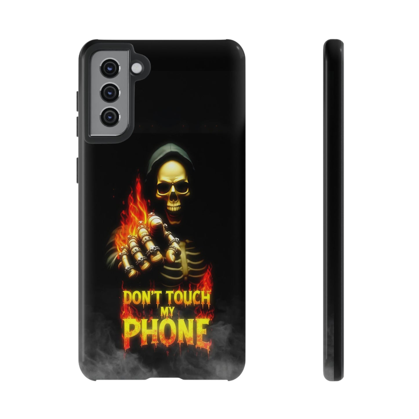 Skull Design Samsung Phone Case, Don't Touch My Phone Mobile Cover