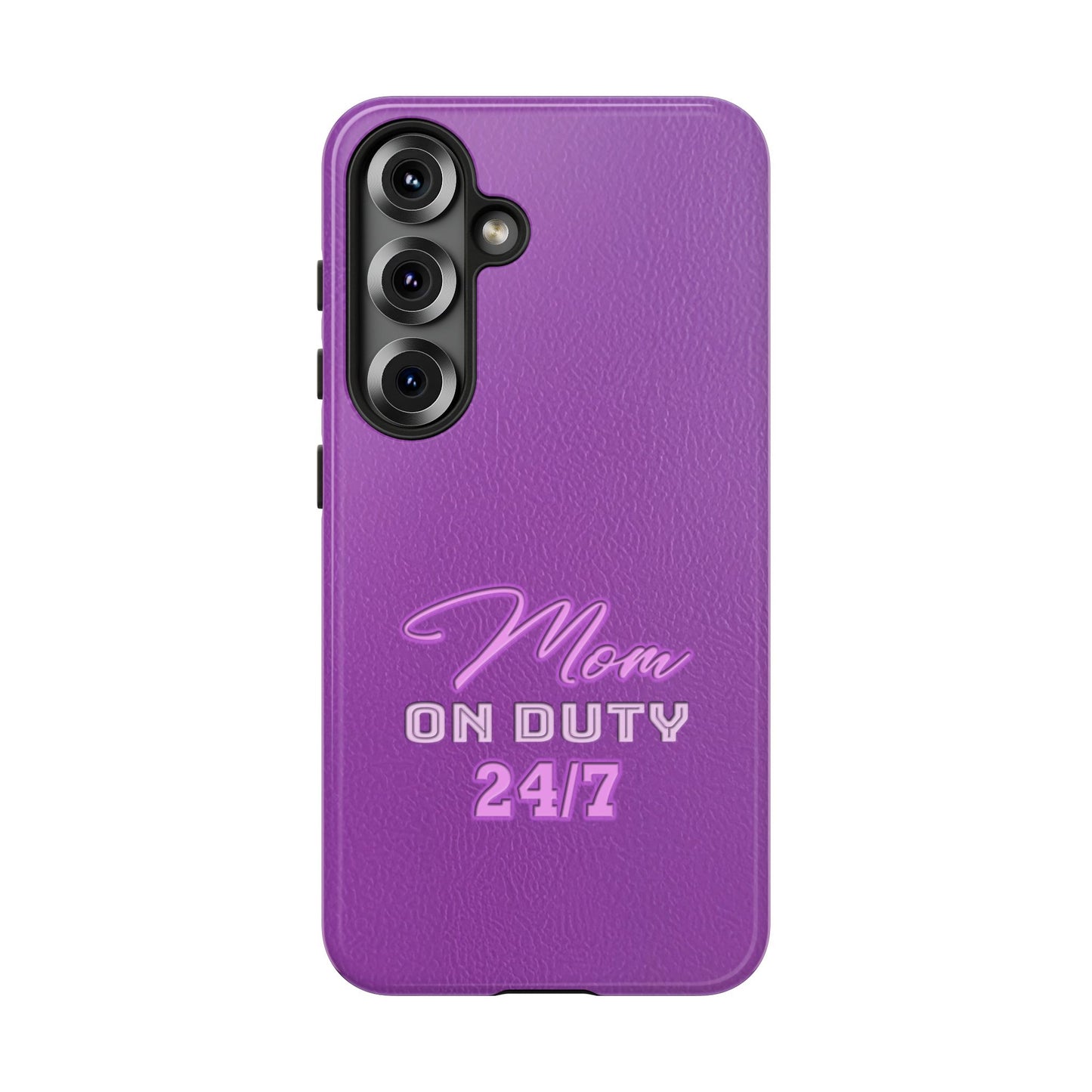 Mom On Duty Impact-Resistant Case, Purple Case for Mothers