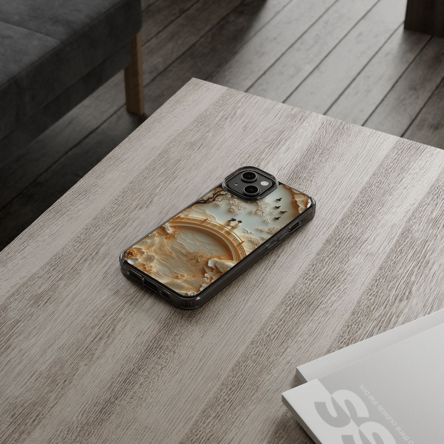 Romantic Couple 3D Effect Clear Cases,  Artistic Protective Cover