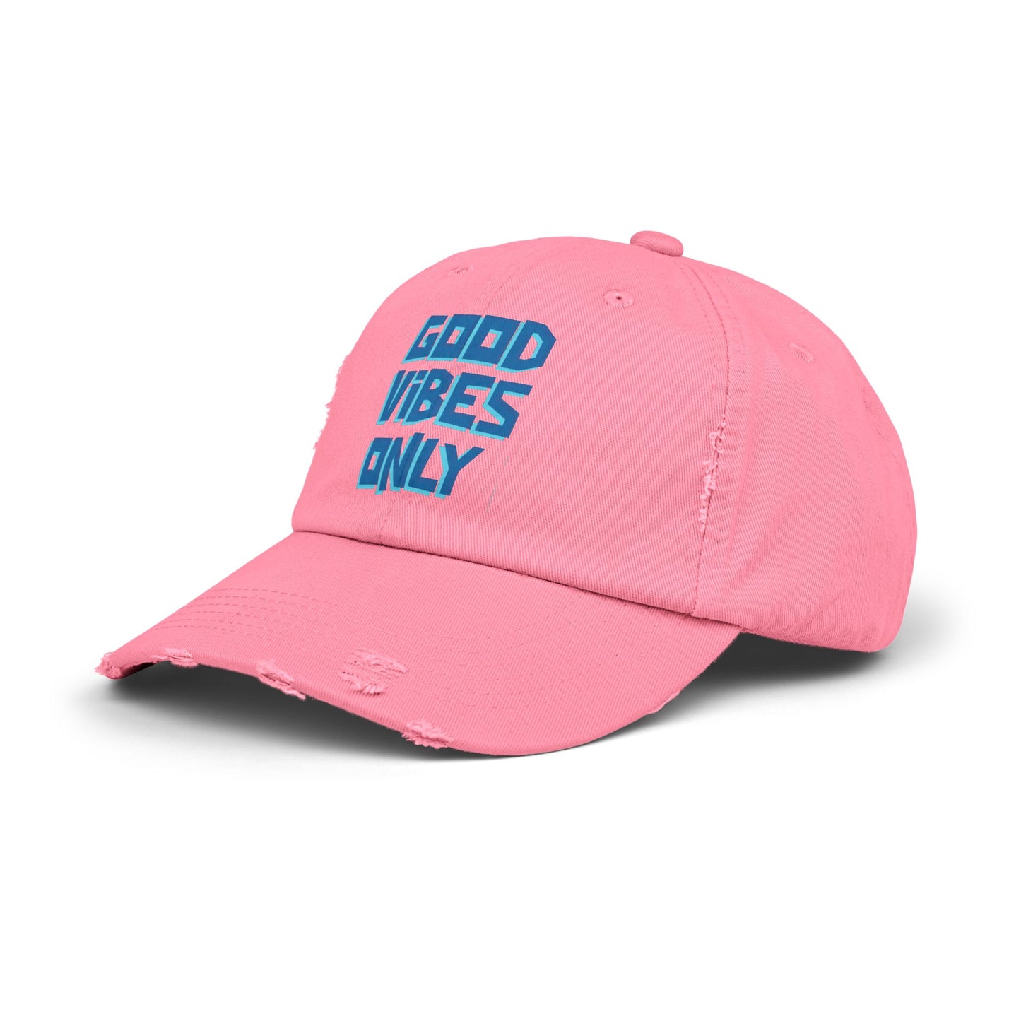 Good Vibes Only Unisex Distressed Cap