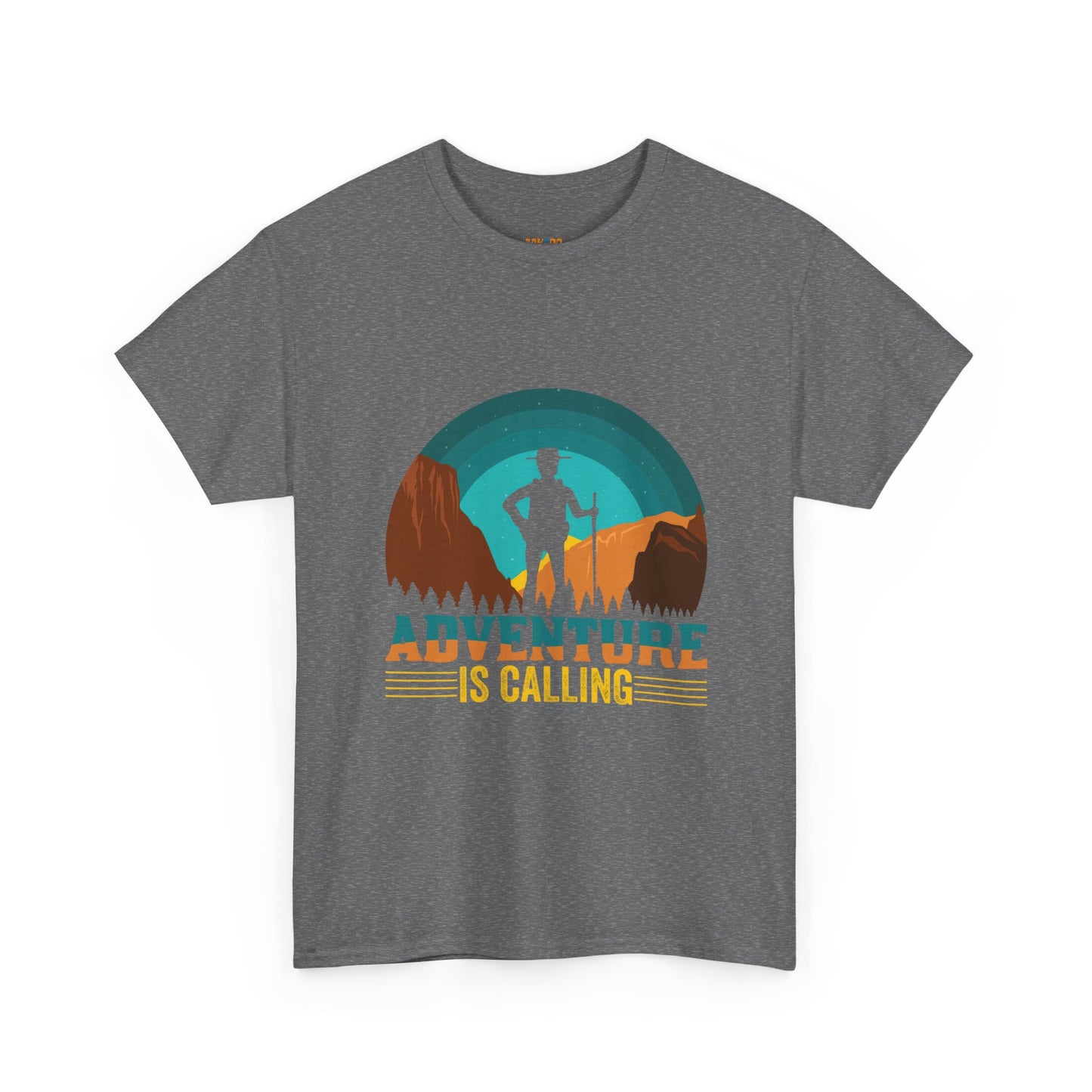 Adventure Is Calling Unisex Heavy Cotton Tee - Perfect for Outdoorsy Souls