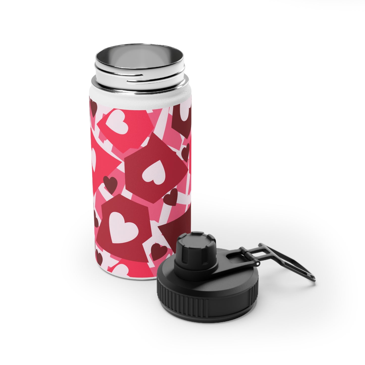 Love in Style Stainless Steel Water Bottle, Sports Lid