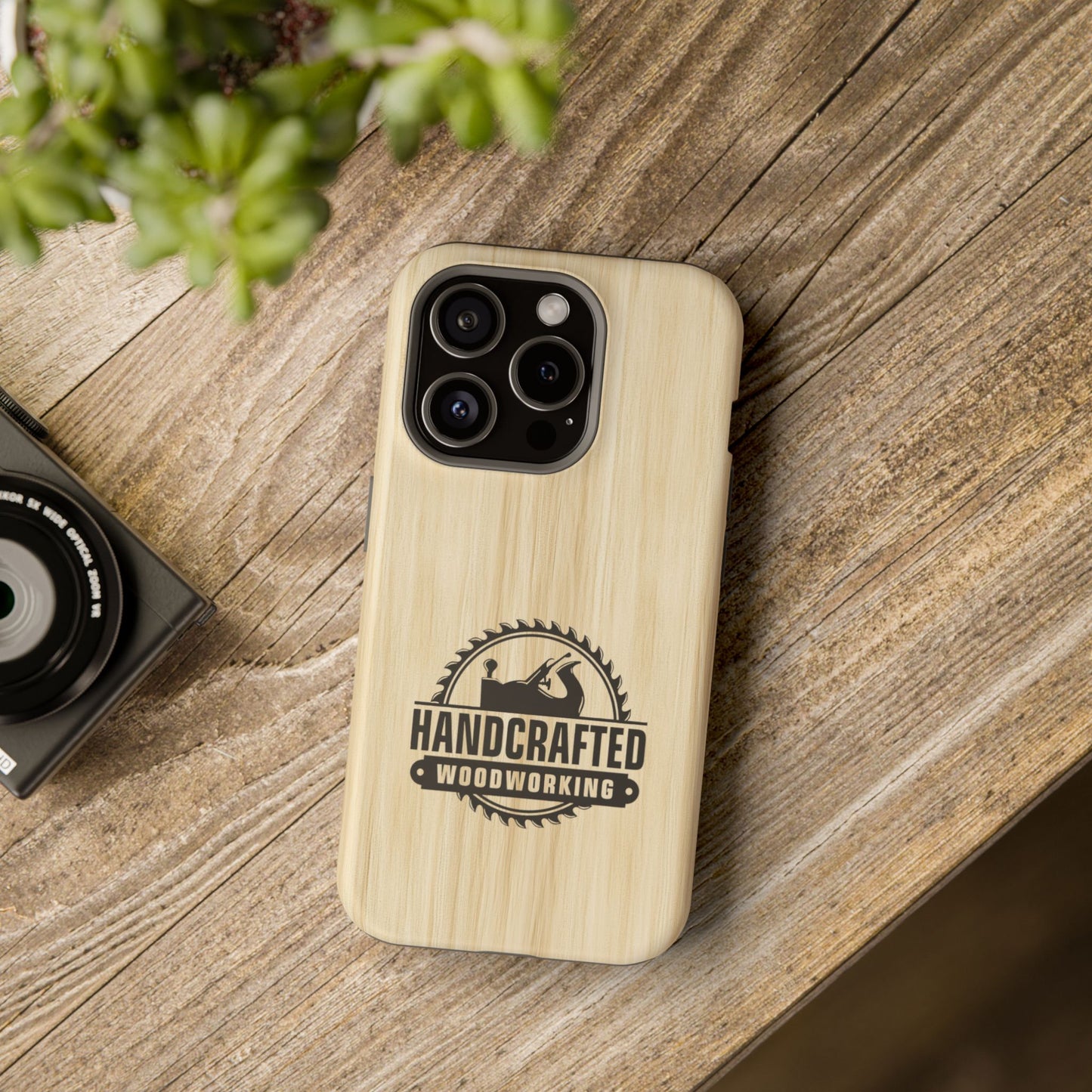 Handcrafted Woodworking Logo Magnetic Phone Cases
