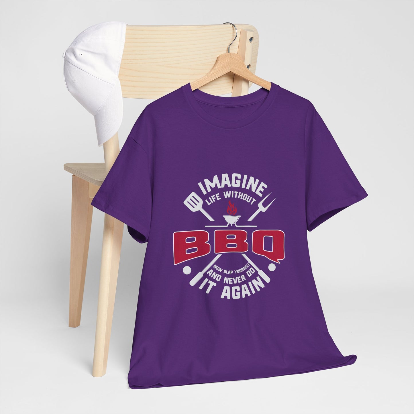 BBQ Lovers Unisex Heavy Cotton Tee - 'Imagine Life Without BBQ'