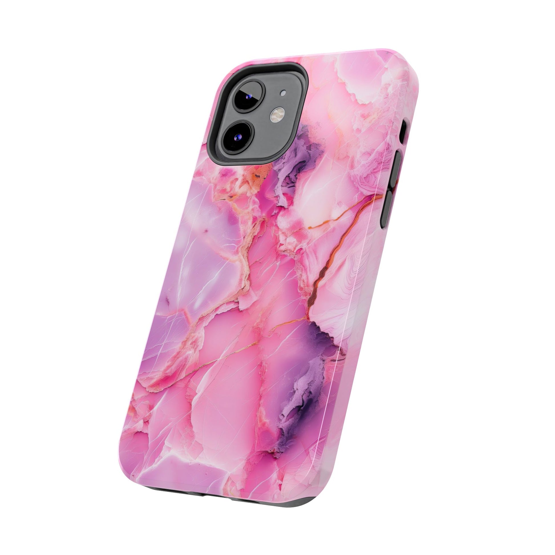 Pink Marble Tough Cases for iPhone, Stylish Protective Covers