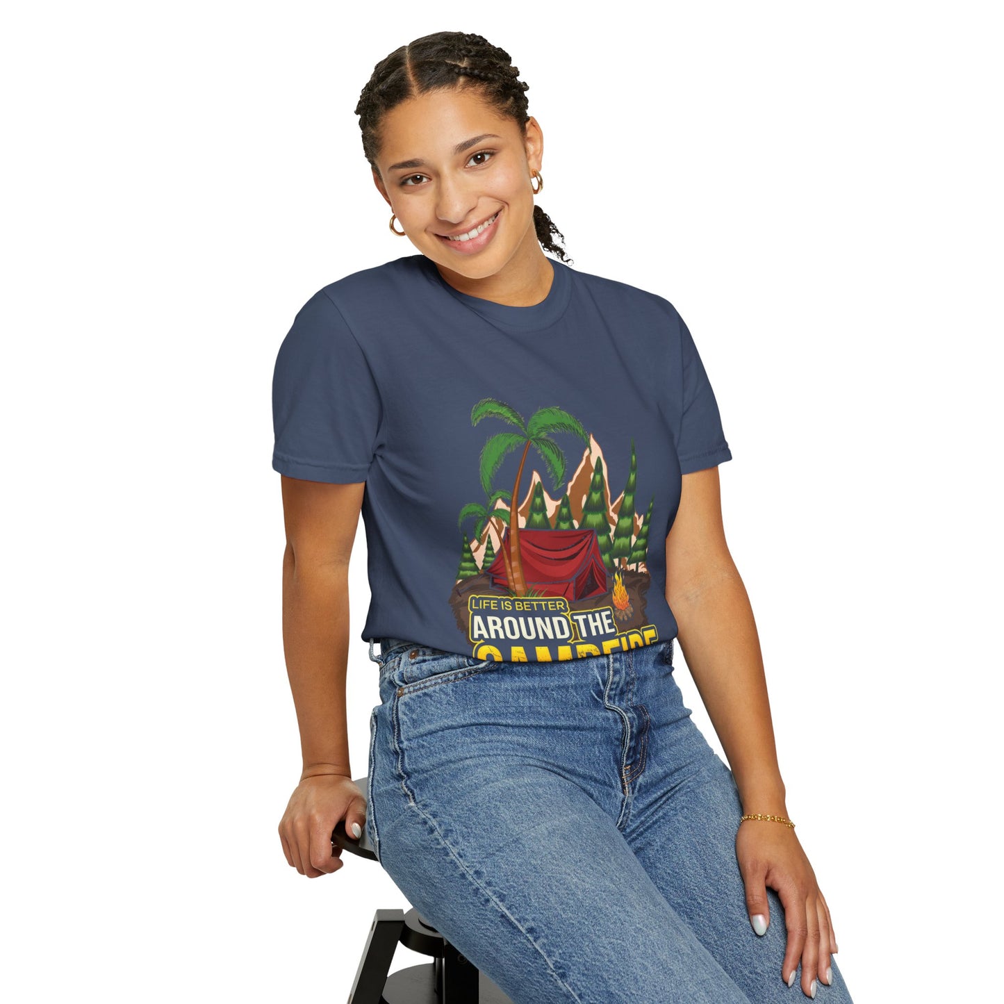 Campfire Adventure Unisex T-Shirt - Life is Better Around the Campfire