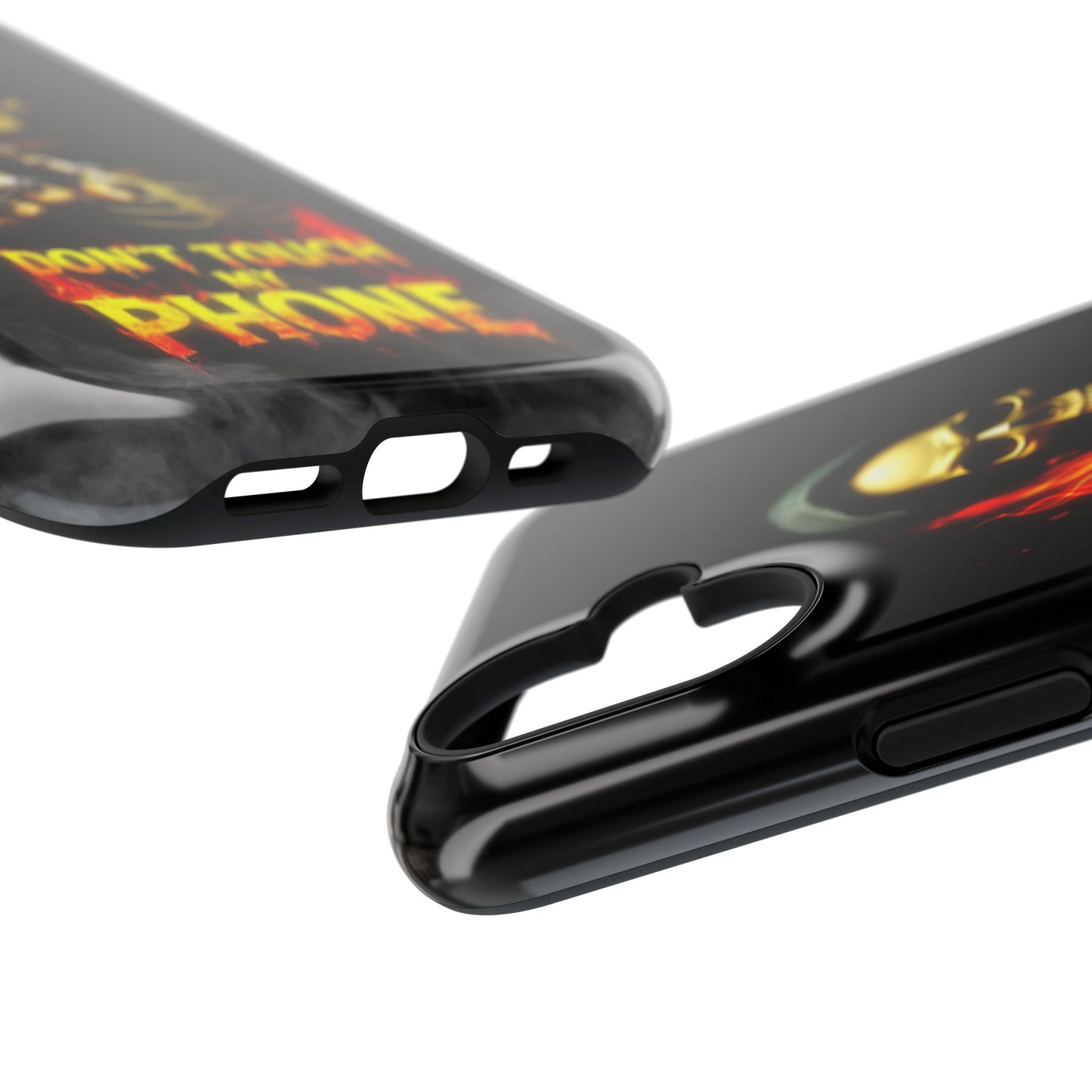 Skull Design Impact-Resistant iPhone Case, Don't Touch My Phone