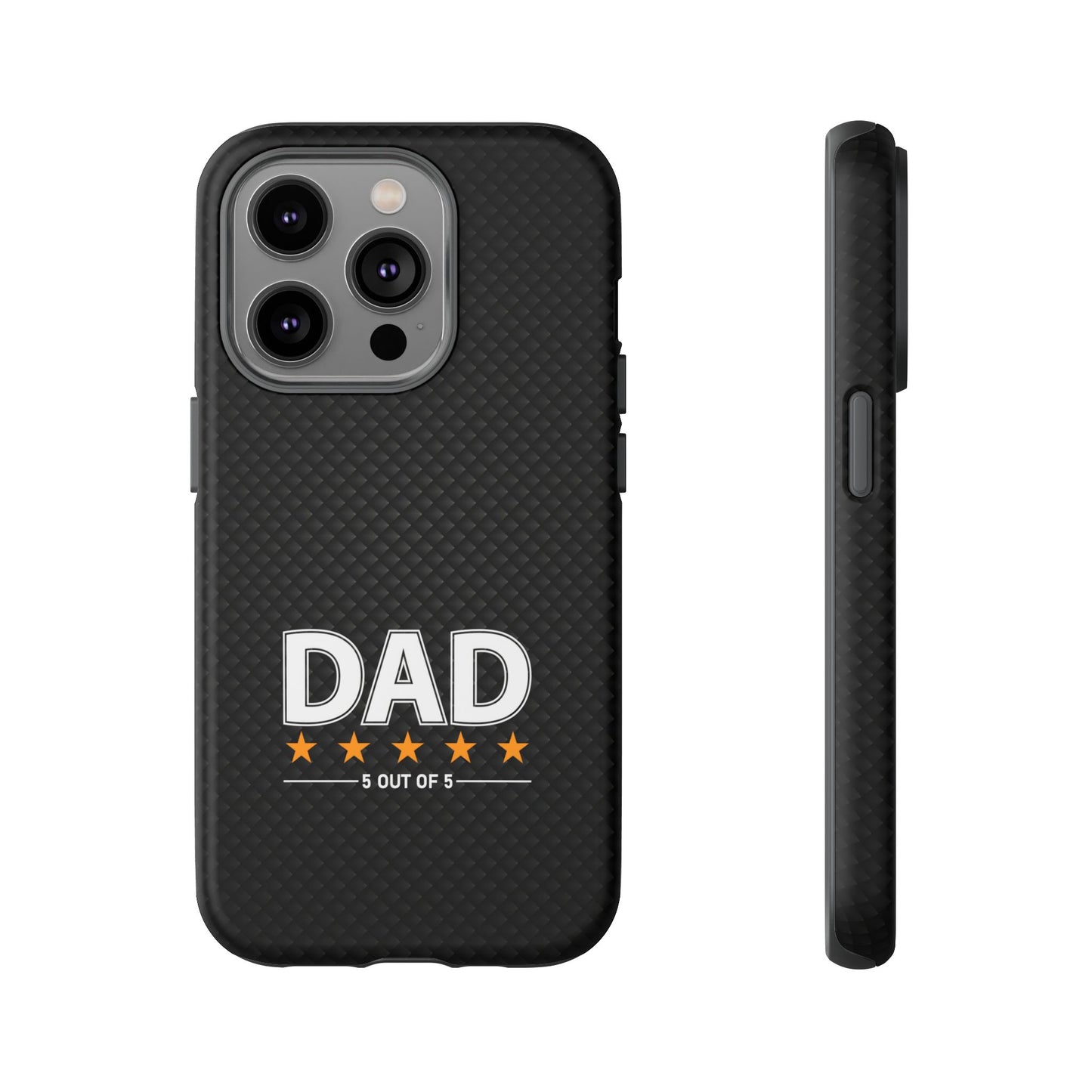 5-Star Dad iPhone Case - Tough Black Cover for Father's Day