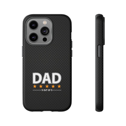 5-Star Dad iPhone Case - Tough Black Cover for Father's Day
