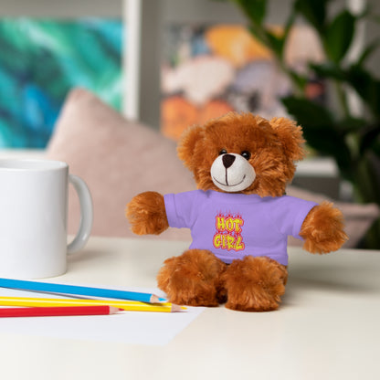 Cute Plush Animal with Hot Girl Tee for Birthdays, Baby Showers, Children, Gifts