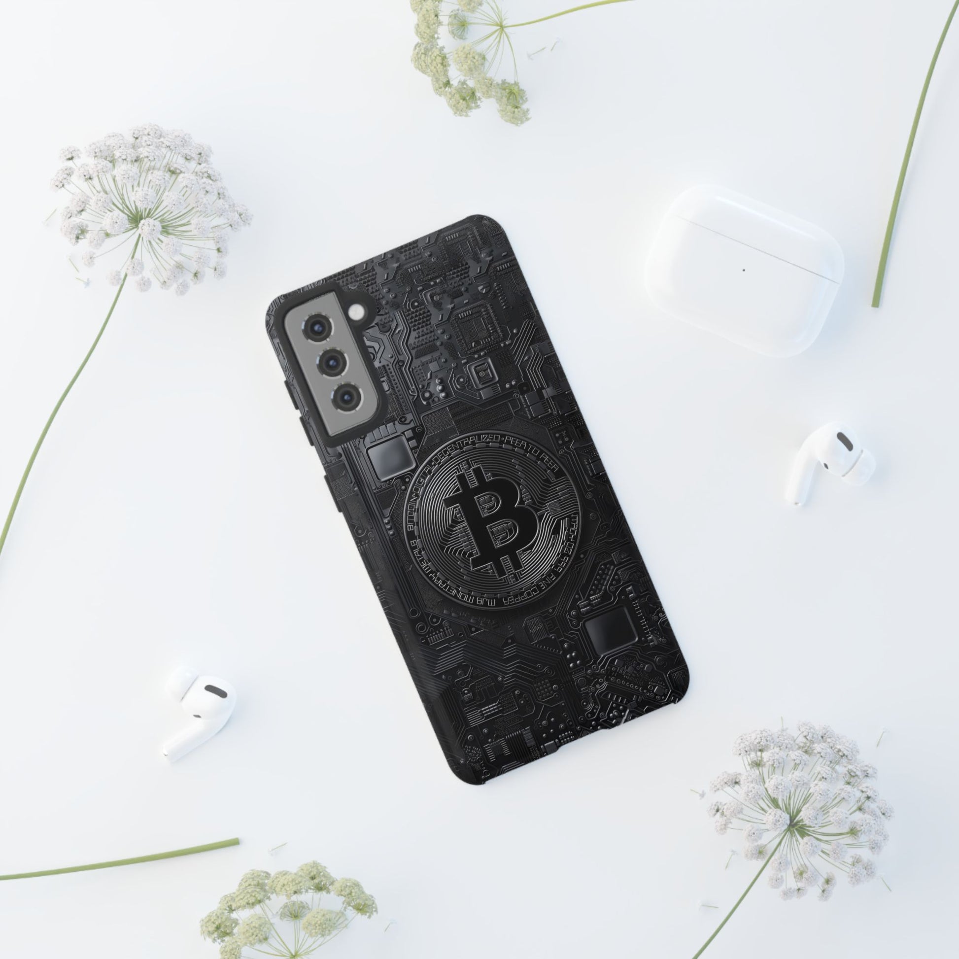 Bitcoin Samsung Tough Phone Case, Cryptocurrency Protection Cover