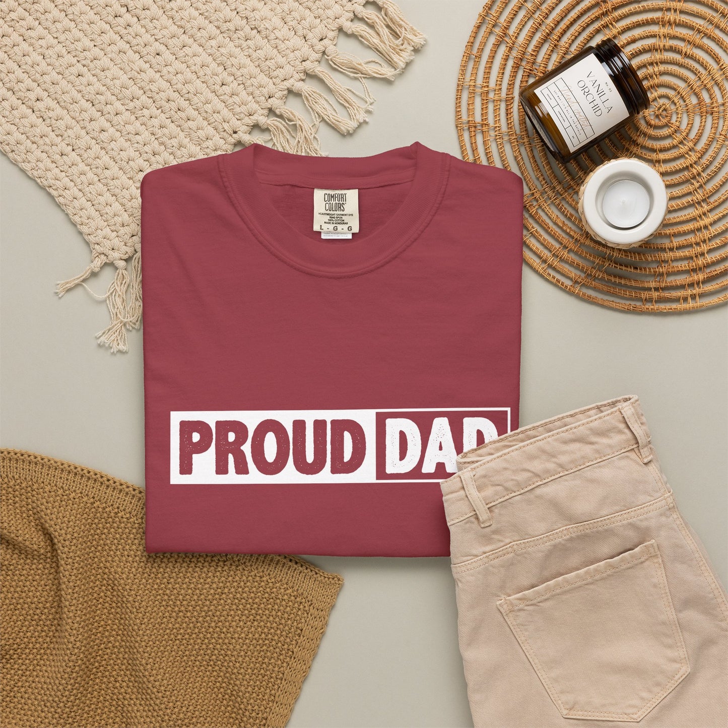 Proud Dad T-Shirt | Comfortable Unisex Garment-Dyed Tee