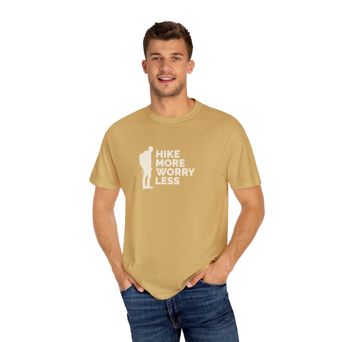 Hike More Worry Less Unisex Garment-Dyed T-shirt